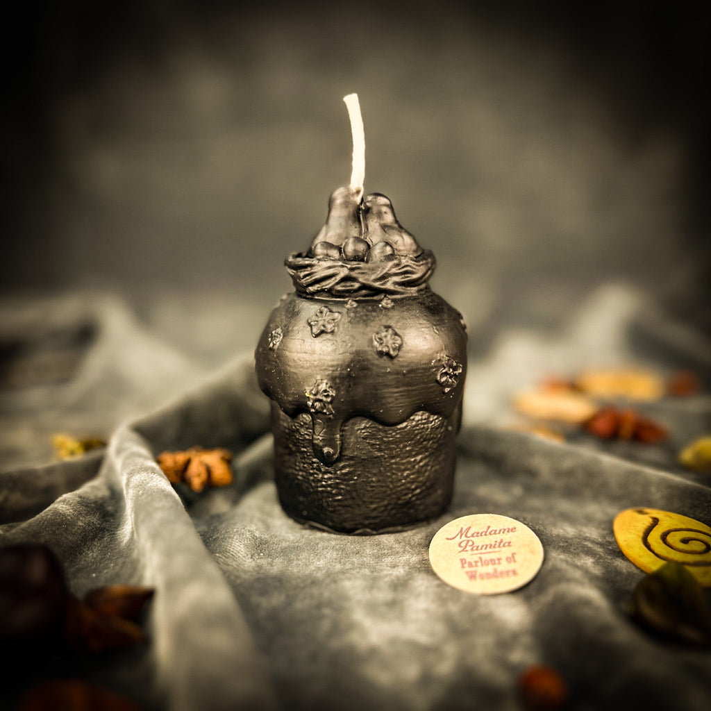 Beeswax Spring Bird Nest Paska Spell Candle - New Beginnings, Home & Nurturing