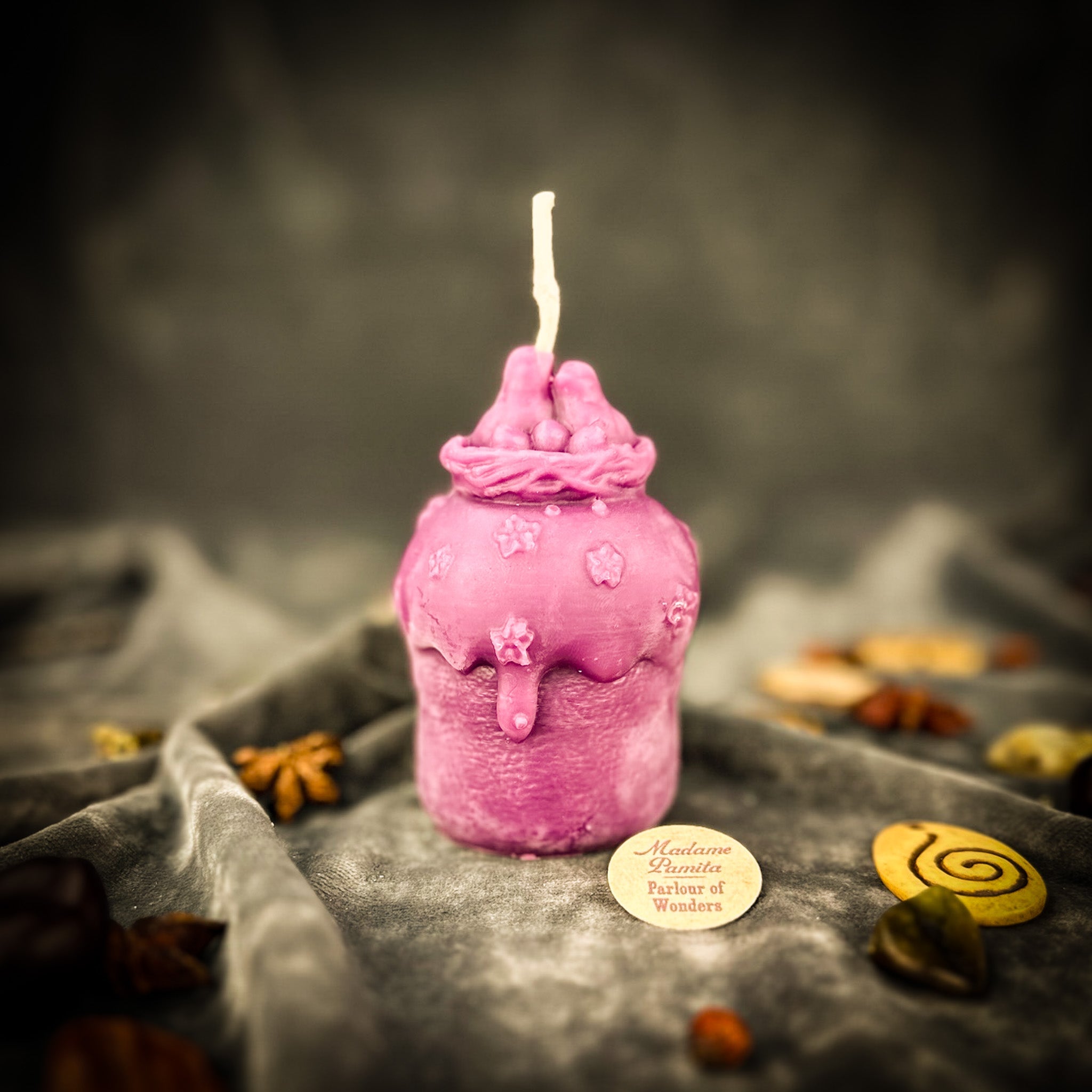Beeswax Spring Bird Nest Paska Spell Candle - New Beginnings, Home & Nurturing