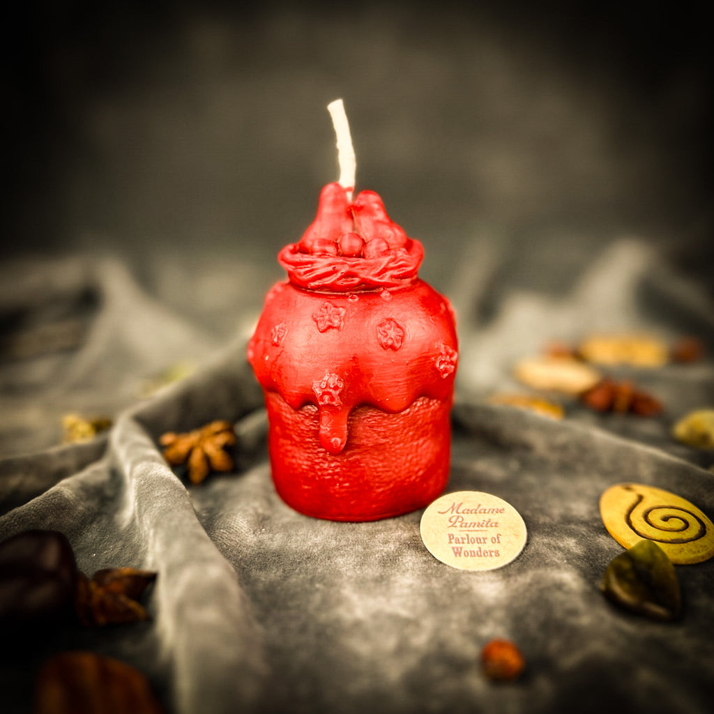 Beeswax Spring Bird Nest Paska Spell Candle - New Beginnings, Home & Nurturing