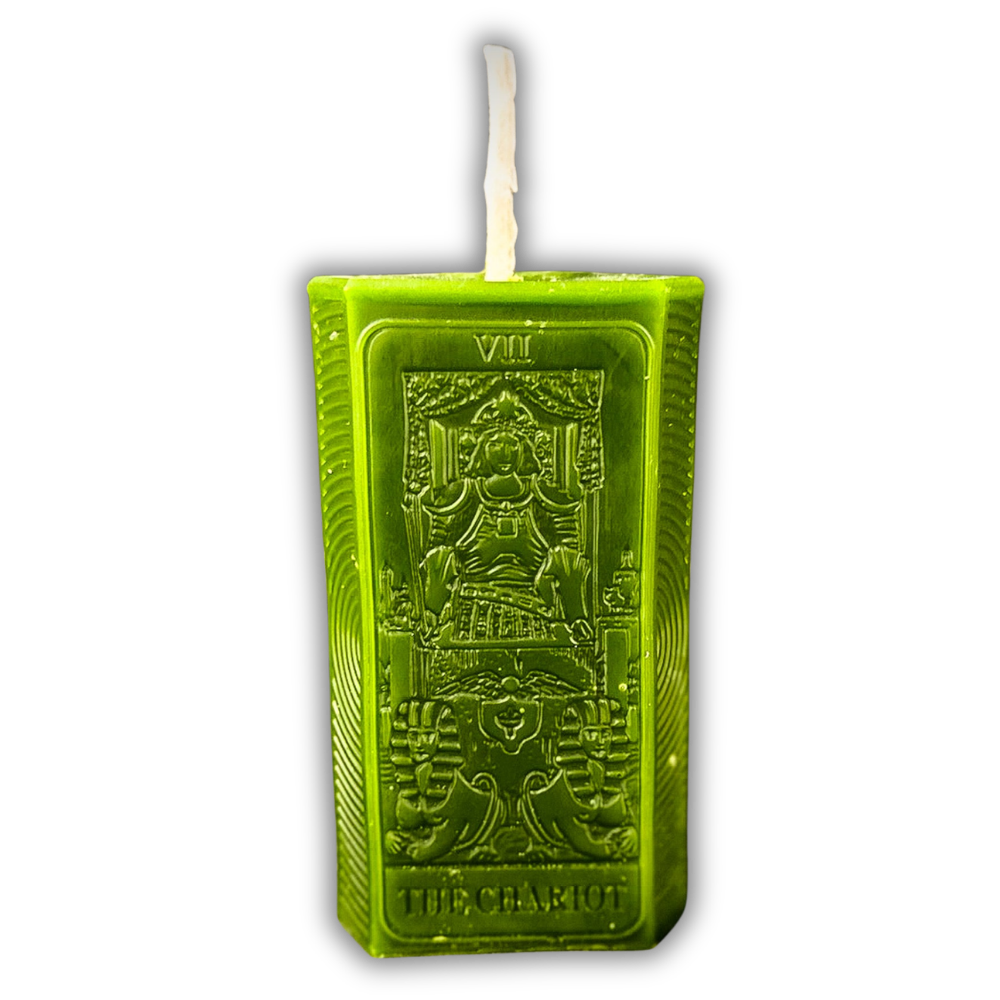 Beeswax The Chariot Tarot Card Spell Candle