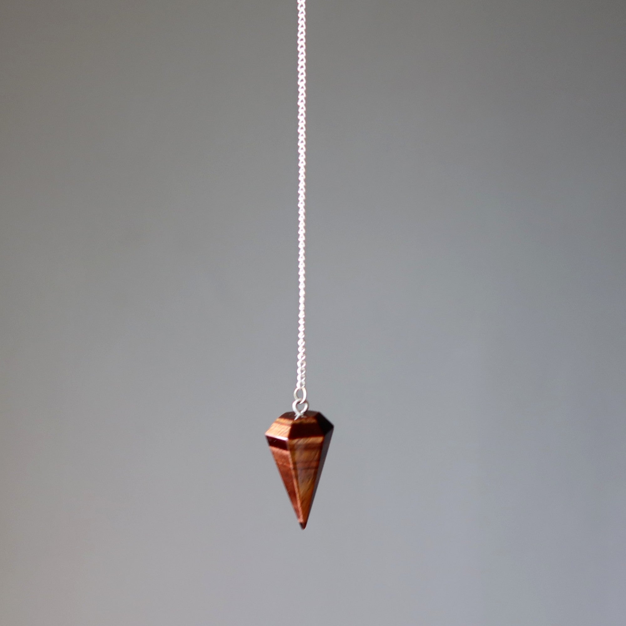Tigers Eye Pendulum Mind Reader Red Healing Crystal