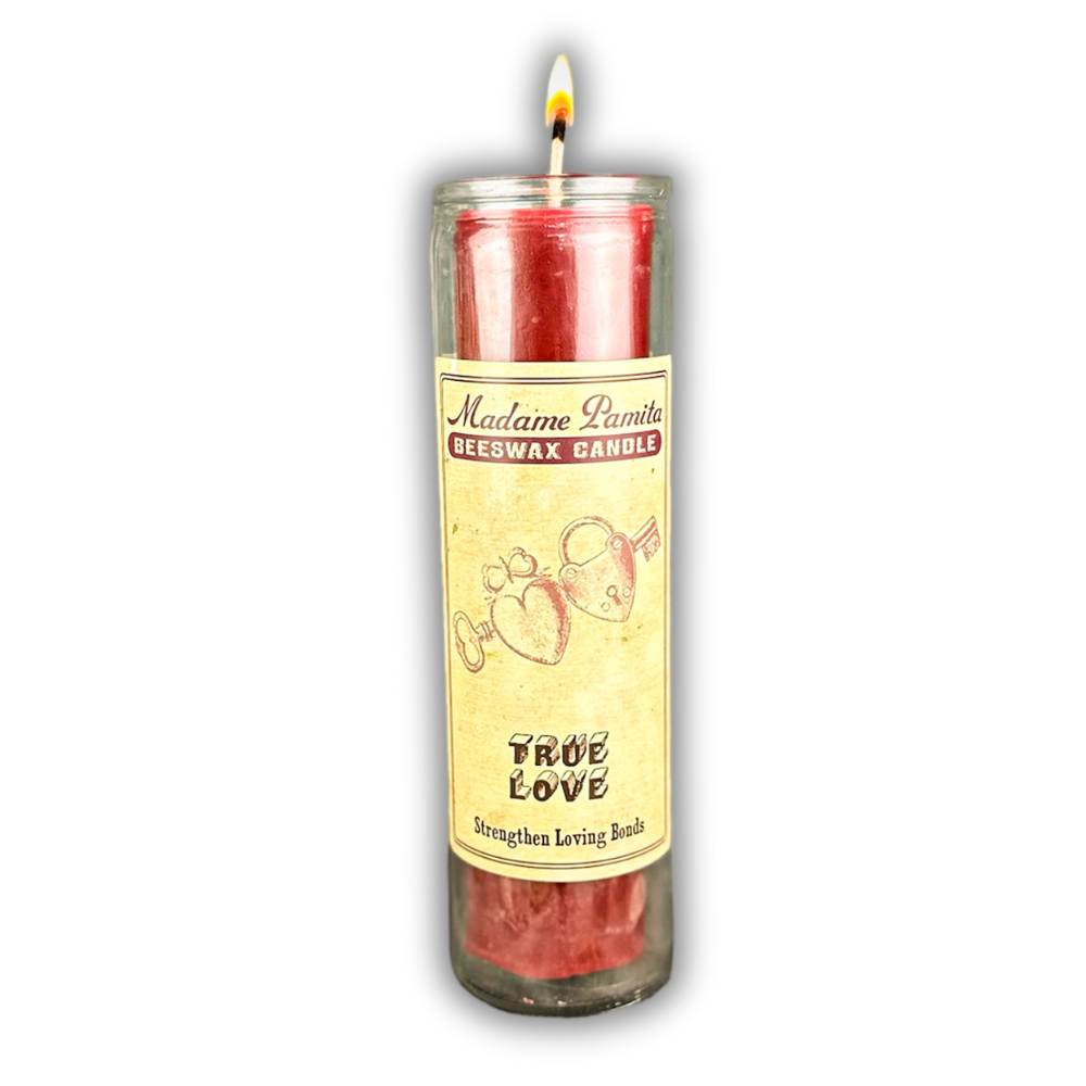 True Love Beeswax Vigil Candle