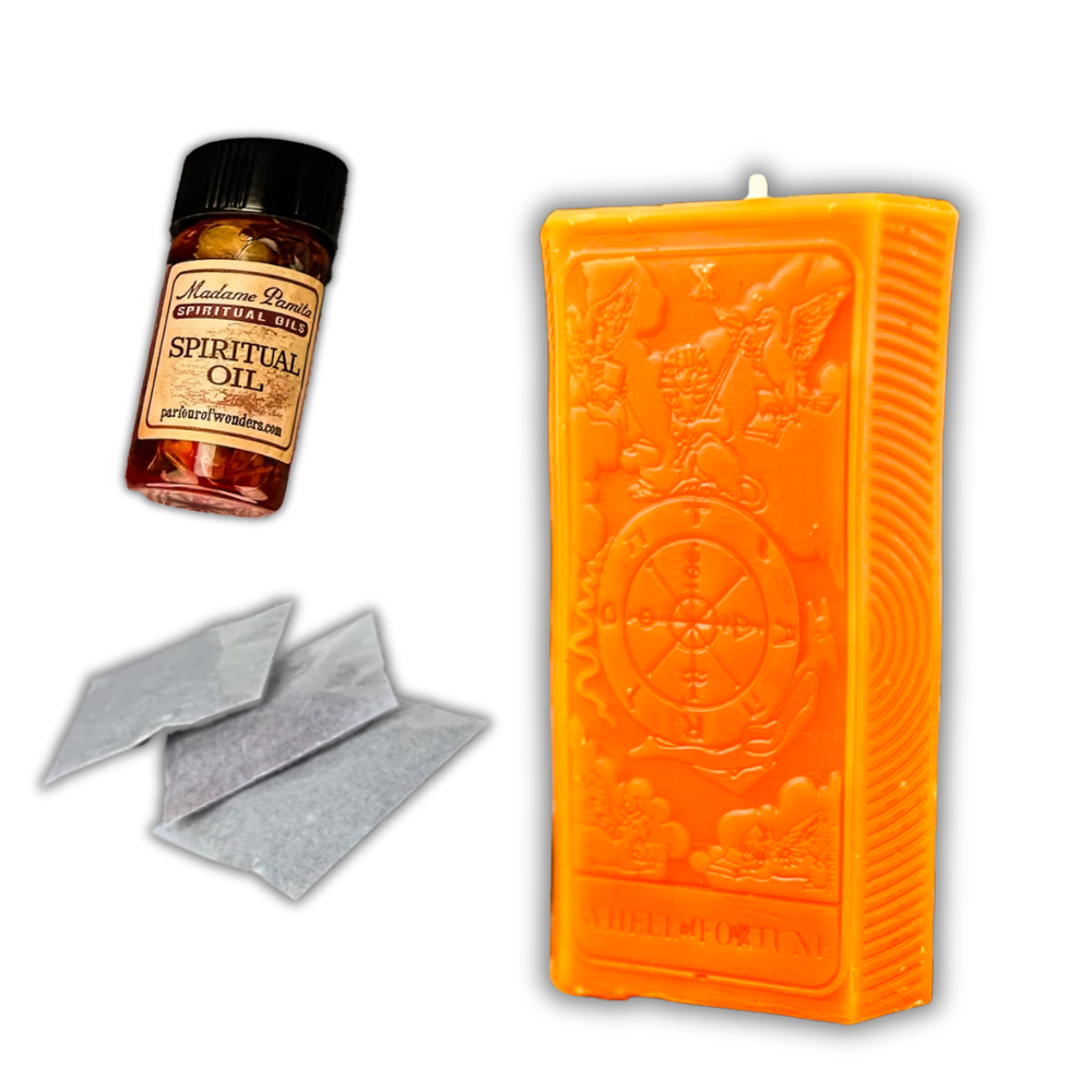 The Wheel of Fortune Tarot Card Candle Spell Kit